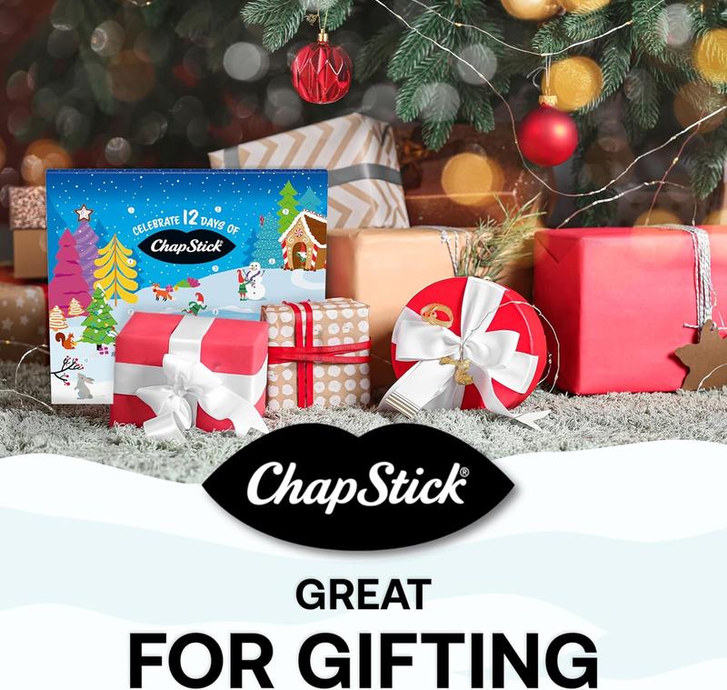 ChapStick 12 Days of Holiday Advent Calendar Lip Balm Gift Set - 0.15 Oz