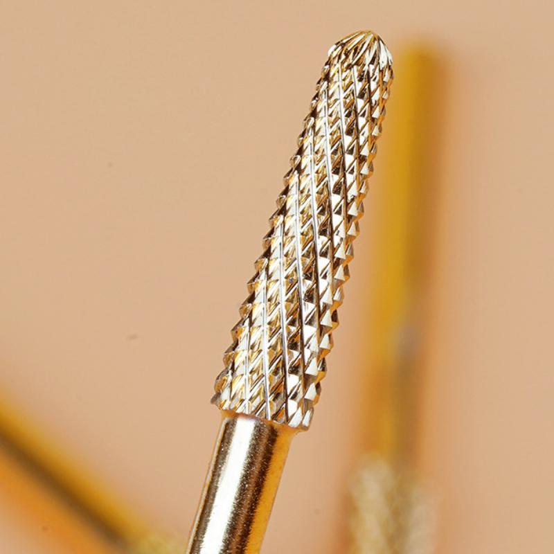 Nail Drill Bit, Golden Nail Drill Bit, Manicure Pedicure Tool, Professional Manicure Tool For Home & Salon Use