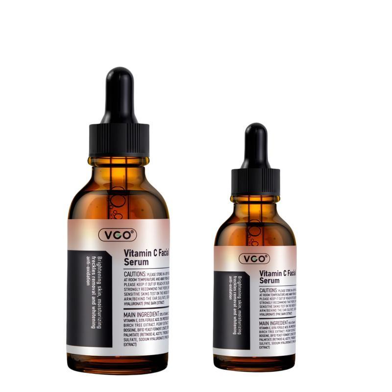 VGO Vitamin C Serum Essence,30ml 60ml Comfort Skincare Face Serum,Gentle Organic Facial Serum Vitamin E Cream-A Daily Cleanser-B3 Cleanser Daily Facial Serum Pack Skin Cleansing Skin Repair Facial Wash vgo long-lasting hydration