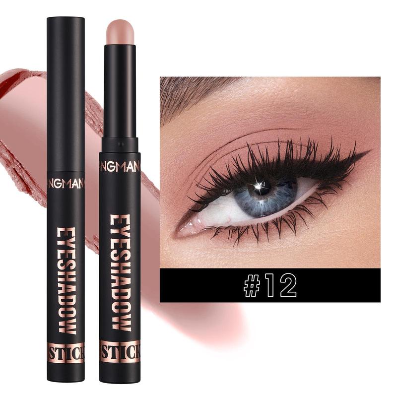 Long Lasting Eyeshadow Pen, 1 Count Waterproof Eyeshadow Stick, High Pigmented Highlighter Pen, Natural Eye Shadow Makeup Pen, Easy to Apply for Eye Makeup, Great for Professional & Beginners