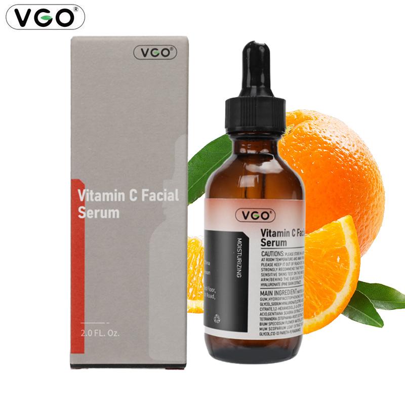 VGO Vitamin C Serum Essence,30ml 60ml Comfort Skincare Face Serum,Gentle Organic Facial Serum Vitamin E Cream-A Daily Cleanser-B3 Cleanser Daily Facial Serum Pack Skin Cleansing Skin Repair Facial Wash vgo long-lasting hydration