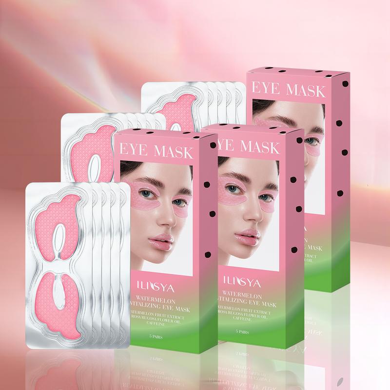 3 boxes, ILISYA watermelon butterfly eye mask, fully care the skin around the eyes, moisturize the eyes, improve eye lines, daily eye care products Skin Care