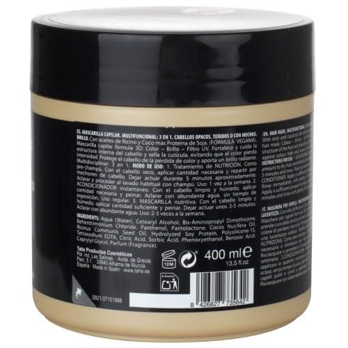 Tahe Gold Protein Small Kit for Colored Hair with Leave On. (Protects and Provides Shine)