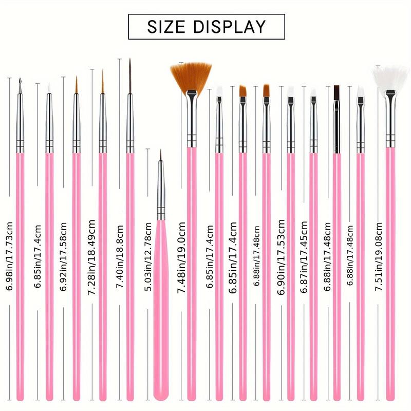 Nail Art Brush Kit, 31pcs box Nail Tip Painting Brush, 3D Builder Gel Brush, Carving Dotting Drawing Pen, Professional Nail Design Tool for Home & Salon Use