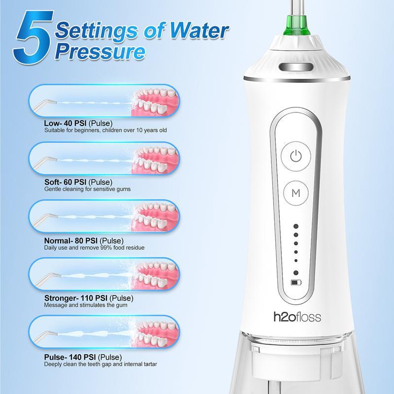 Water Dental Flosser 300ML Watertank & Whitening Tablet P11-White Oral Storage