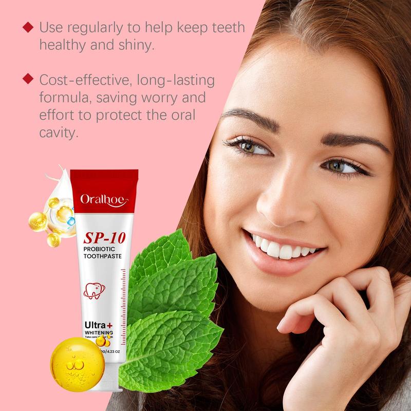 Probiotic Toothpaste, Deep Cleaning Toothpaste, Oral Care Product for Fresh Breath, Healthy Gums, Environmentally Friendly Packaging