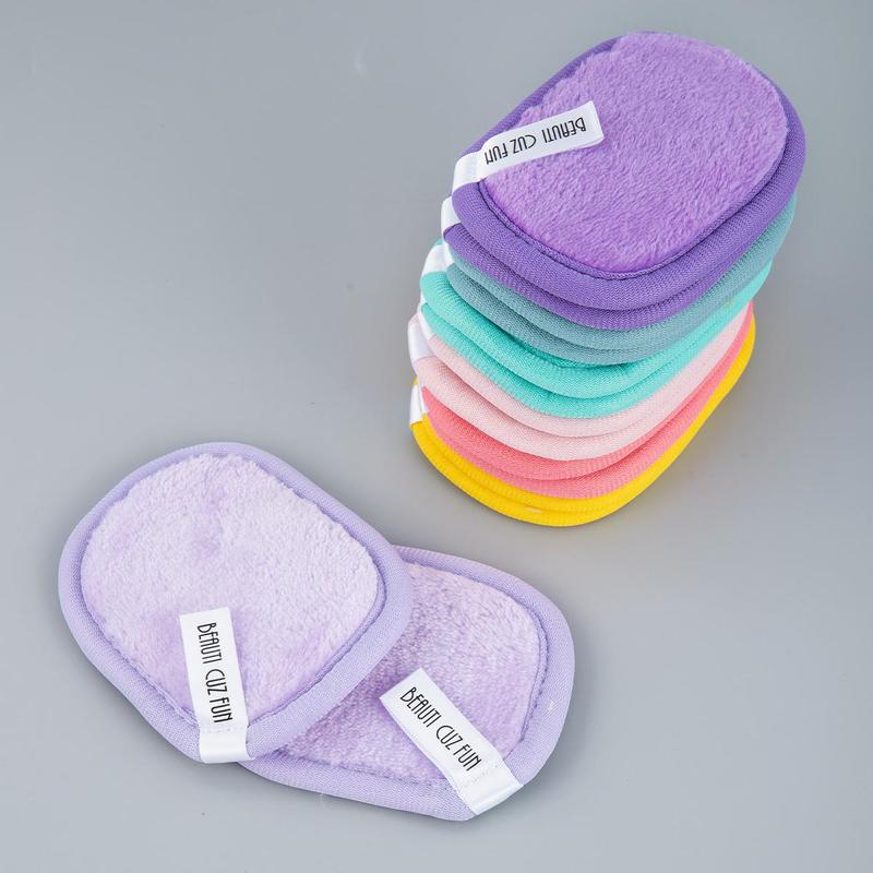 7pcs Reusable Makeup Remover Pads & 2 Set Spa Wristband Set, Double Sided Facial Cleansing Puff, Professional Skincare Tools for Women