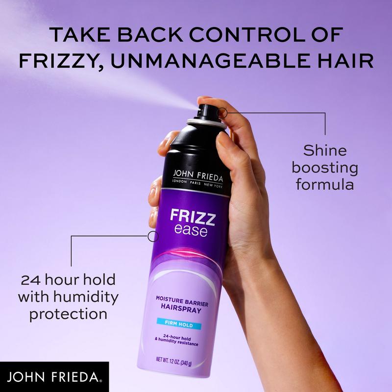 John Frieda Moisture Barrier Firm Hold Hairspray with 24 Hour Hold and Humidity Protection