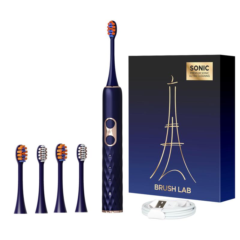 Xanadu  Sonic Electric Toothbrush for Adults - Rechargeable Electric Toothbrushes with 4 Brush Heads & Holder, Power Electric Toothbrush with Holder