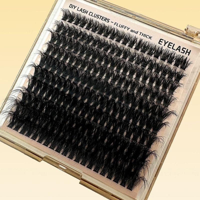 Fluffy False Eyelashes, 1 Box Wispy DIY Eyelash Extension Tool, Self Grafting Curl Eyelashes, Eye Makeup Enhancement False Eyelashes for Women