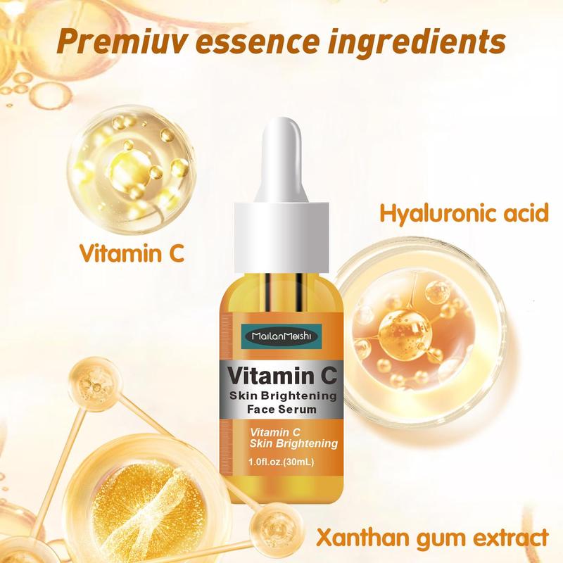 Vitamin C Serum, Deep Moisturizing & Soothing Skin Care Serum, Hydrating Facial Essence for Women & Men, Christmas Gift