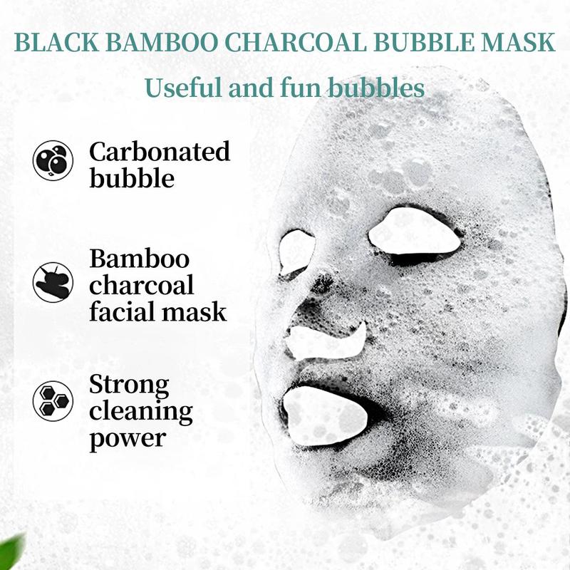 Bubble Mask, 5 Counts set Deep Cleansing Pore Mask, Oil Control Exfoliating Mask, Gentle Refreshing Mask, Suitable for Daily Facial Cleaning