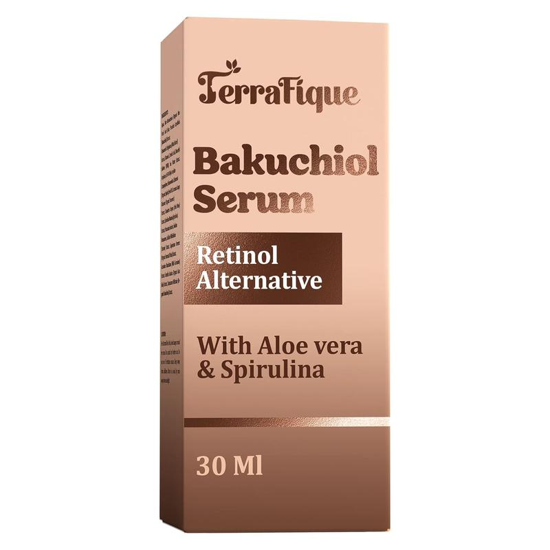 Terrafique Bakuchiol Serum - Natural Retinol Alternative for Women - Hydrating Serum for Gentle Skin - Anti Aging Wrinkle Serum for Face - 1 Fl. Oz