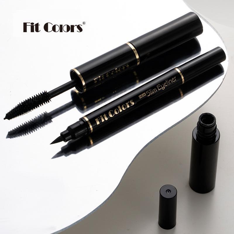 Double-ended Mascara Stick & Waterproof Long Lasting Eyeliner Pen Set, 2 Counts set Quick Drying Eyeliner Pen with Precise Flexible Tip & Comfortable Grip