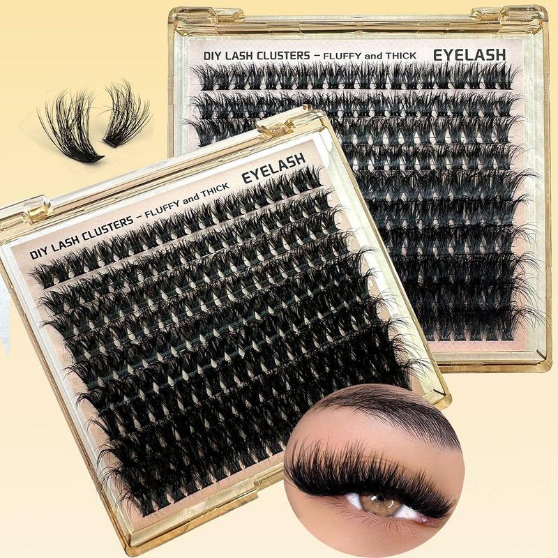 Fluffy False Eyelashes, 1 Box Wispy DIY Eyelash Extension Tool, Self Grafting Curl Eyelashes, Eye Makeup Enhancement False Eyelashes for Women