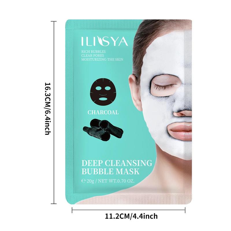 Bubble Mask, 5 Counts set Deep Cleansing Pore Mask, Oil Control Exfoliating Mask, Gentle Refreshing Mask, Suitable for Daily Facial Cleaning