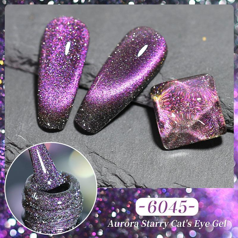 Glitter Cat Eye Nail Polish, DIY Long Lasting Shimmering Nail Art Tool, For Women & Girls