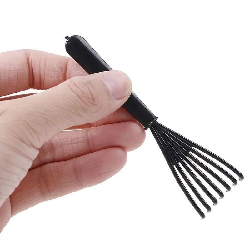 Hair Brush Cleaning Rake, Plastic Handle Built-in Cleaning Brush, Creative Mini Styling Tool