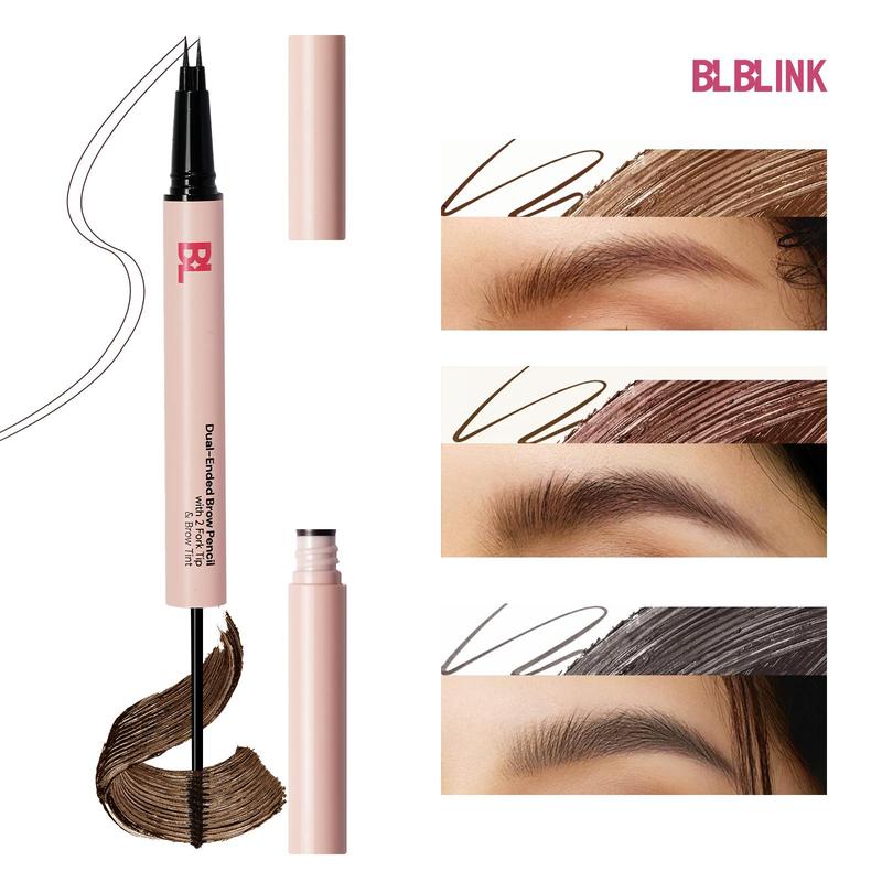 BLBLINK Dual-Ended Waterproof Brow Pencil & Tint Natural, Long-Lasting 24-Hour Smudge-Proof Makeup