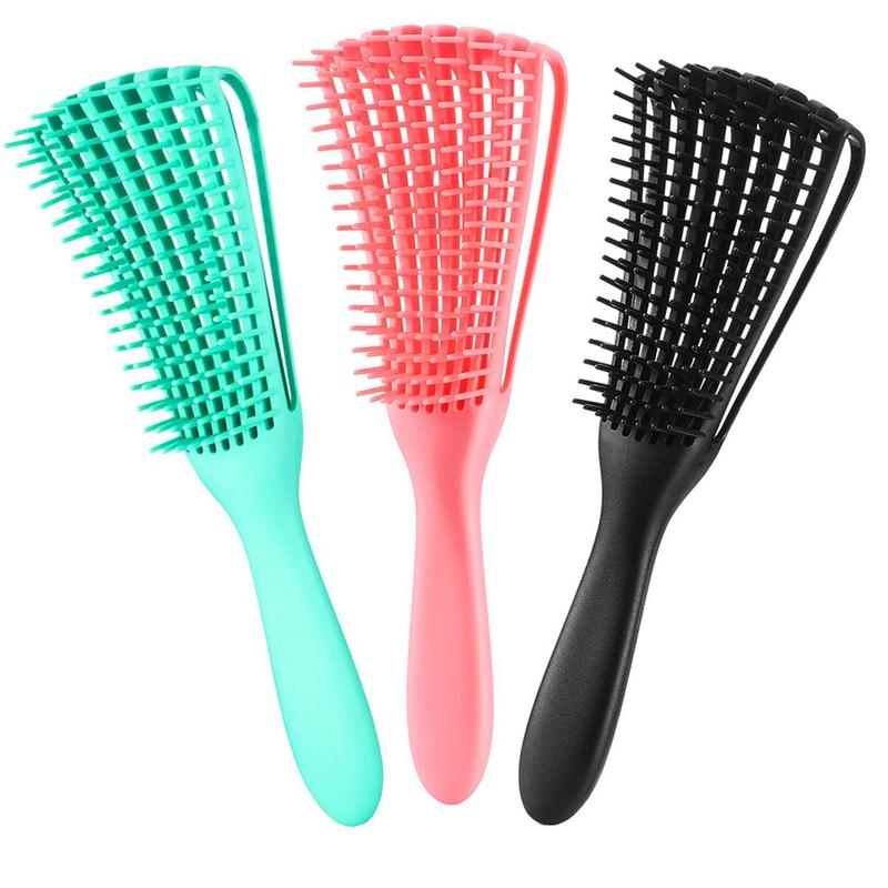 3 Pack Detangler Brush for  , Afro    Textured 3a to 4c Kinky Wavy Curly Coily Wet Dry Oil Thick Long ,  Your Scalp for Beautiful