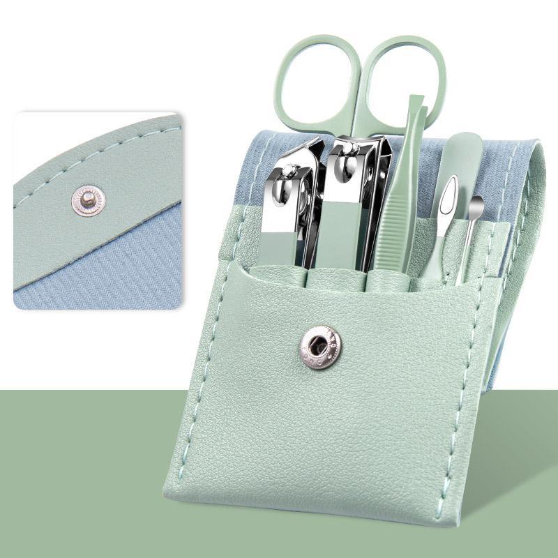 Professional Manicure Set With Storage Case, 7 Counts set Portable Nail Clipper Set, Multifunctional Nail Care Tool For Home & Travel