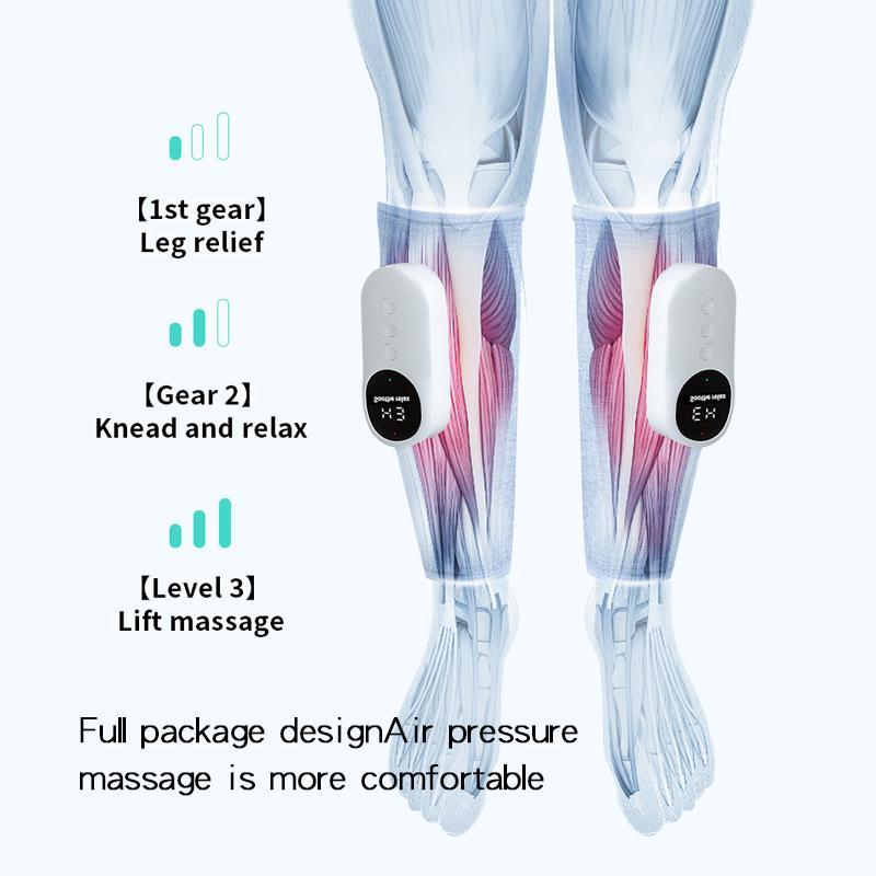 Portable Electric Leg Massager, Cordless Air Pressure Massager, Comfort Electric Massager, Rechargeable Calf Massager for Men & Women, Office Accessories