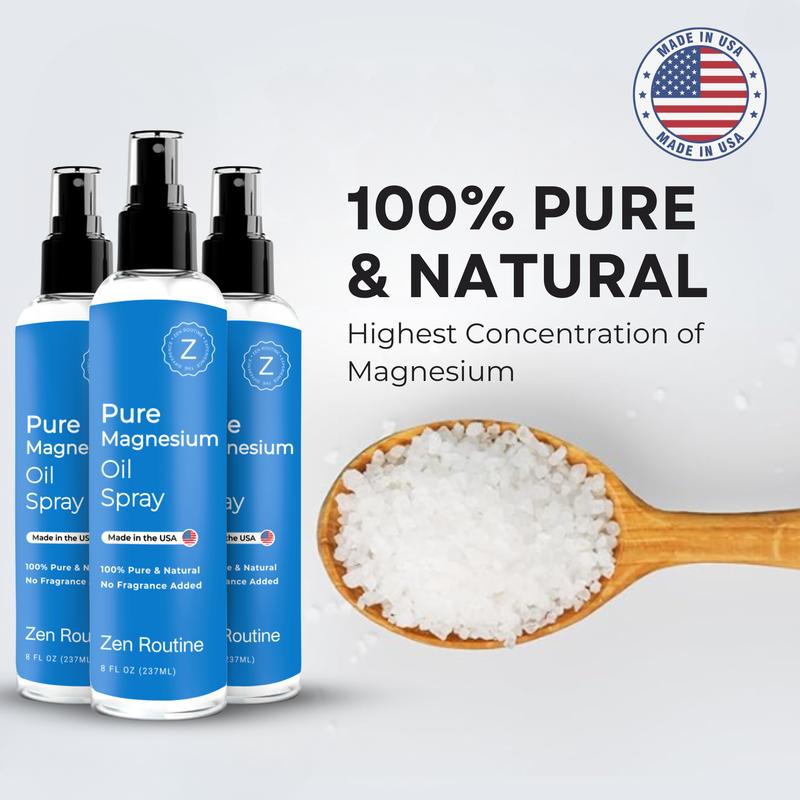 (3-Pack) 8oz Zen Routine Magnesium Spray - USP Grade Magnesium Spray - Comfort Body Care