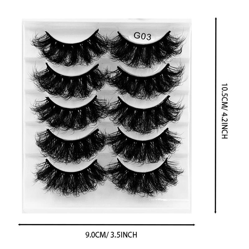 Fluffy False Eyelashes for Eyelash Extension, 5 Pairs Curly & Thick Eyelashes for Eyelashes Extensions, Full Volume Eyelash for Lashes Extension, Spider Lashes, Christmas Gift