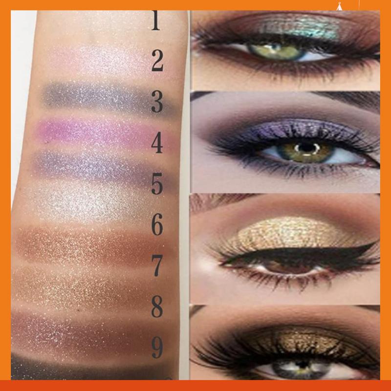 Glitter Eyeshadow Palette Makeup Set,10 Colors Shimmer Gold Eyeshadow Highly Pigmented Long Lasting Waterproof Sweatproof Professional Nude Eyeshadow Palette