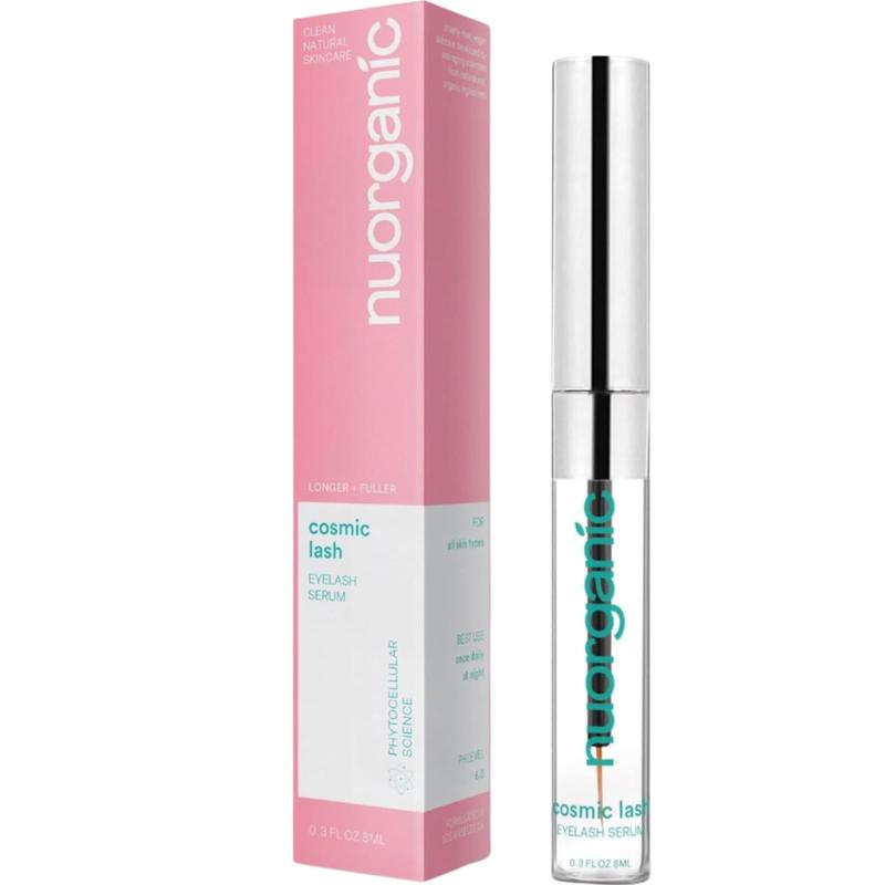 nuorganic eyeLash Growth Serum - Thicker + Longer + Stronger Eye Lashes in 30 Days - Natural + Vegan + Cruelty Free - As Seen on Tiktok! Extra Large Bottle + 3 Month Supply - 0.3 fl Oz   8ml