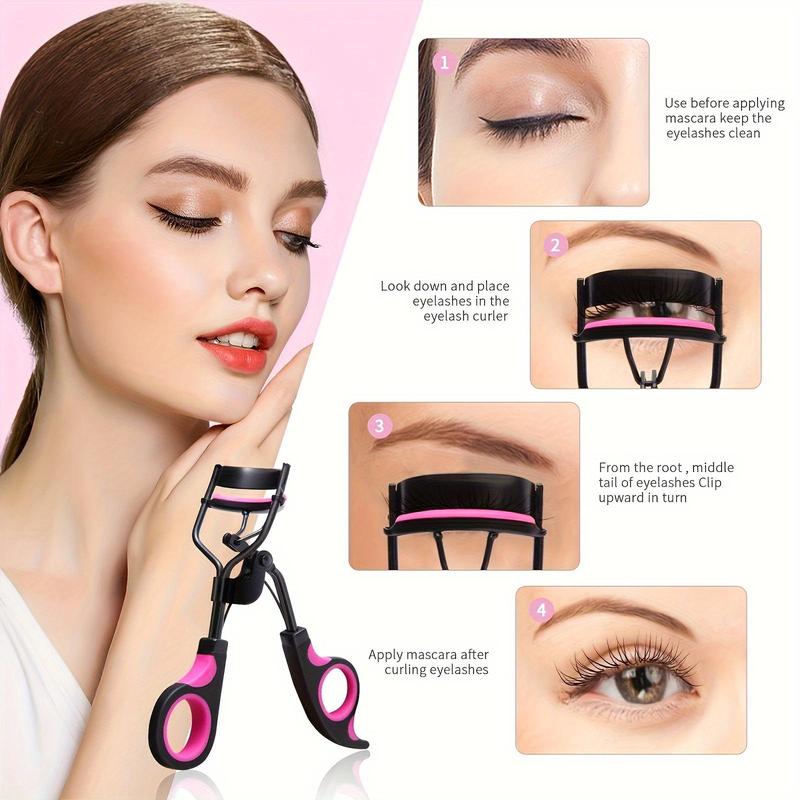 Eyelash Curler Set with Replacement Strips, Precision Beauty Tool for Curling Lashes, Durable Makeup Tool for Long-lasting Eye Enhancement