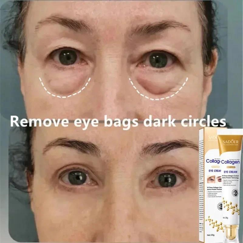 Instant Eye Bag Removal Cream Collagen Anti-Wrinkle Fade Fine Lines Firming Skin Anti Dark Circle Puffiness Eye Care