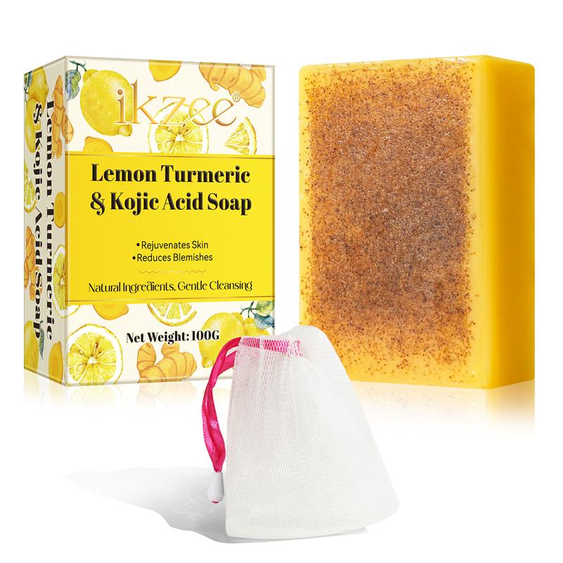 Lemon Turmeric Tartaric Acid Soap-Gentle Soap，Cleanses Body &Face (100g)