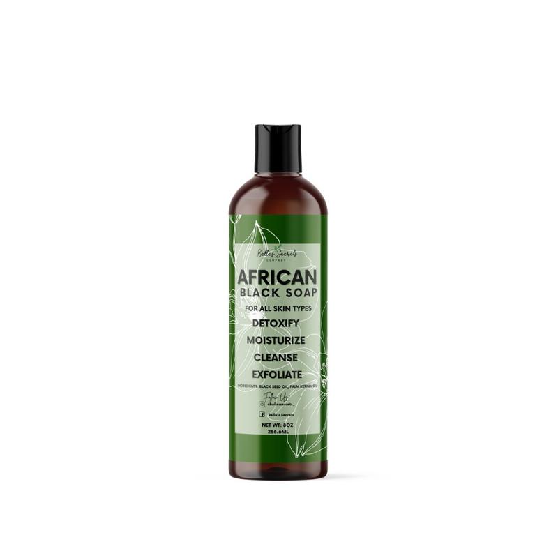 Liquid African Black Soap Body Wash Cleanser