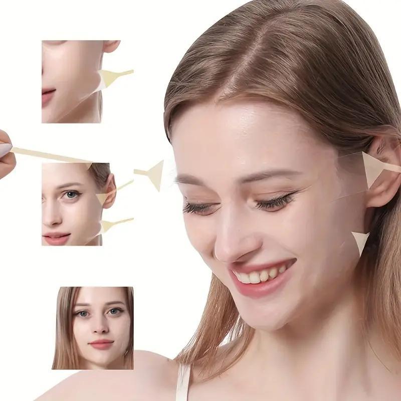 Invisible Face Lifting Sticker, 20pcs Invisible Face Lifting Patch with 4 Counts Pull Rope, Face Lifting Tool, Makeup Tool for Women