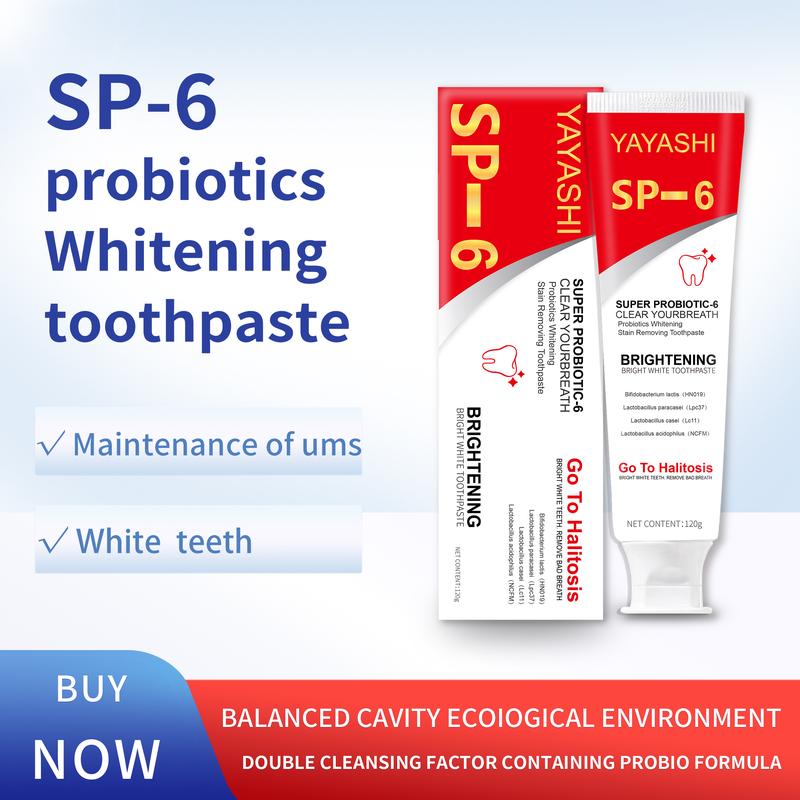 YAYASHI SP-6 Toothpaste Oral Health Management,sp-6 ultra whitening toothpaste probiotics,probiotic whitening toothpaste sp-6,Fresh Breath,whiten toothpaste,pasta dental,bakingsoda toothpaste,trending toothpaste,pasta blanque adora dental,oral hy glene