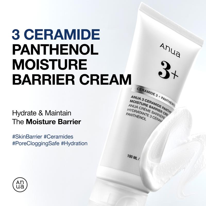 [Anua Official Shop] 3 Ceramide Panthenol Moisture Barrier Cream | Hyaluronic Acid, Non Comedogenic, Moisturizer, Korean Skin Care (100ml 3.38 fl.oz.)