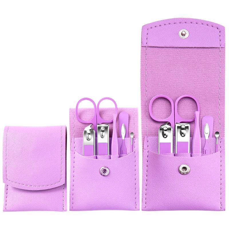 Professional Manicure Set With Storage Case, 7 Counts set Portable Nail Clipper Set, Multifunctional Nail Care Tool For Home & Travel