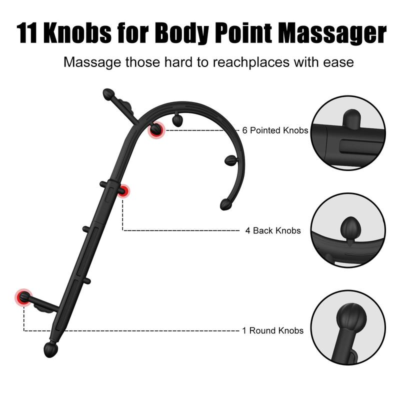 Manual Self-massage Tool, Lower Back Massager, Shoulder Massage Equipment, Myofascial Release Tool, Deep Muscle Massage Tool for Women & Men