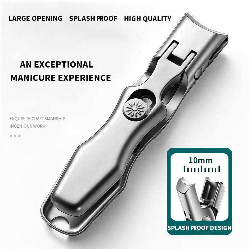 Stainless Steel Nail Clipper, 1 Count Portable Nail Trimmer with Positioning Lock for Christmas Gift, Professional Manicure & Pedicure Tool for Home & Salon Use