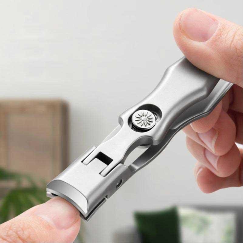 Stainless Steel Nail Clipper, 1 Count Portable Nail Trimmer with Positioning Lock for Christmas Gift, Professional Manicure & Pedicure Tool for Home & Salon Use