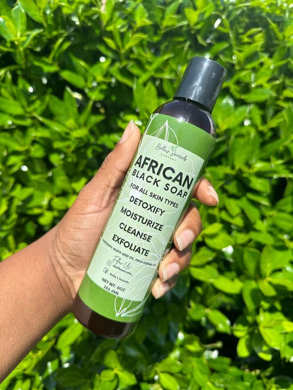 Liquid African Black Soap Body Wash Cleanser