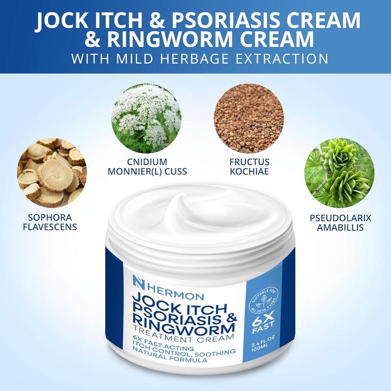 Jock Itch Antifungal Cream, Psoriasis Cream, Ringworm Treatment for Humans, Ringworm Cream for Humans, Foot & Body Balm-100g Body Care Lotions