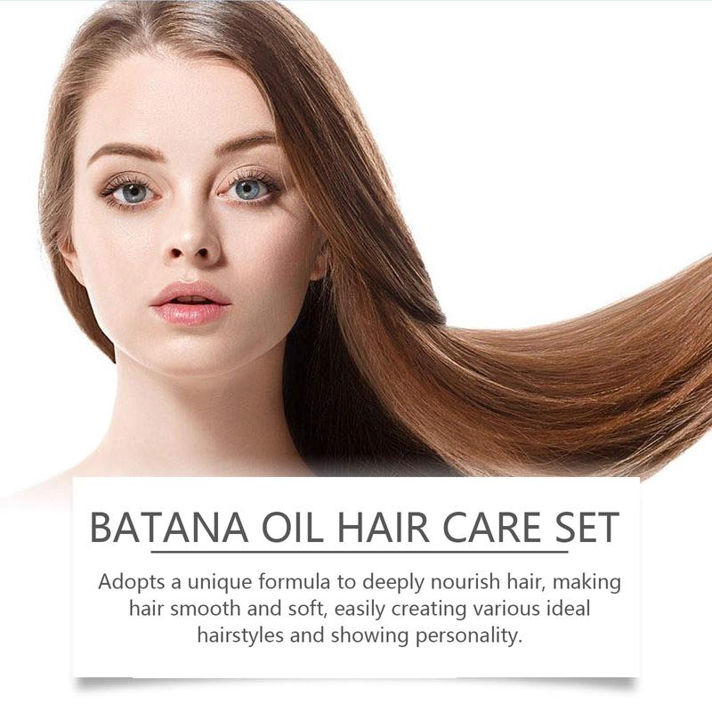 Batana Oil Hair Care Kit, 1 Set Moisturizing Hair Shampoo & Conditioner & Hair Mask & Hair Oil, Hair Care & Styling Product For Women & Men