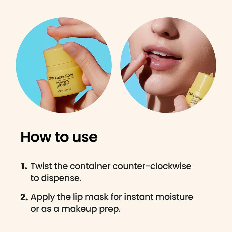 [CNP Official Shop] BEST Honey Lip Butter Duo Flavor (Honey & Fruity) - Propolis Lipcerin, Hydrating, Gentle Exfoliation, Deep Nourish, Revitalizing Dry Lips, Shea Butter (0.5 fl.oz   15ml*2)