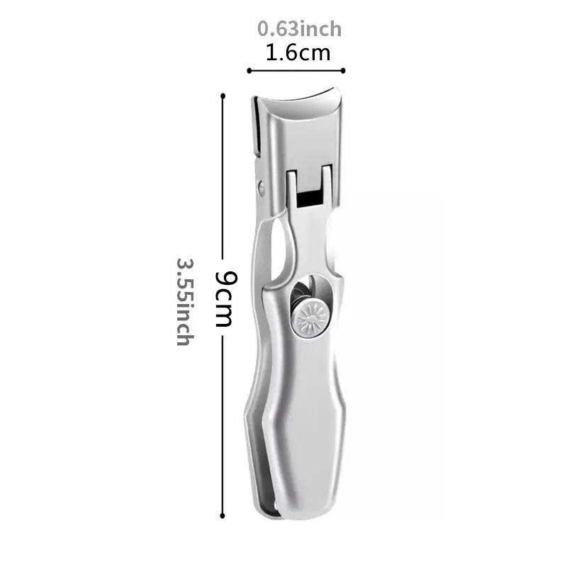 Stainless Steel Nail Clipper, 1 Count Portable Nail Trimmer with Positioning Lock for Christmas Gift, Professional Manicure & Pedicure Tool for Home & Salon Use