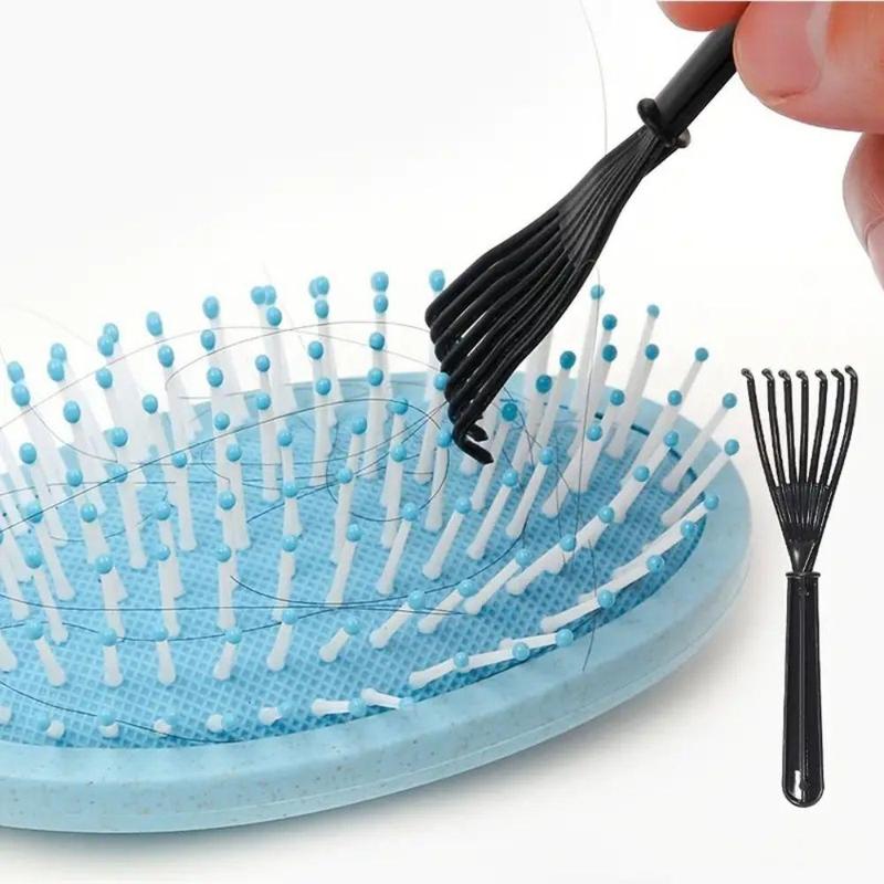 Hair Brush Cleaning Rake, Plastic Handle Built-in Cleaning Brush, Creative Mini Styling Tool