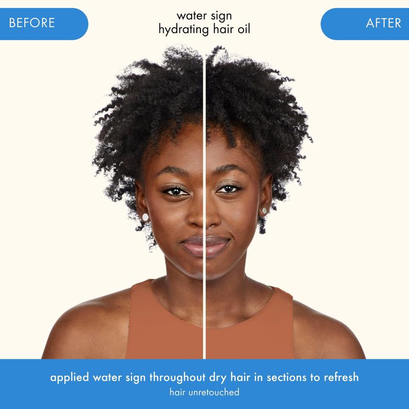 water sign | hydrating hair oil for dry hair