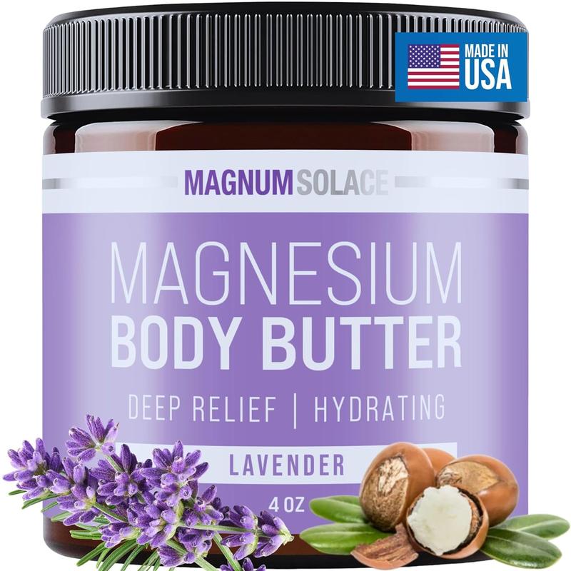 Magnesium Body Butter - Nighttime Magnesium Cream - Lightly Scented (Lavender) Body Care Lotions