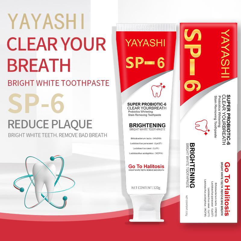 YAYASHI SP-6 Toothpaste Oral Health Management,sp-6 ultra whitening toothpaste probiotics,probiotic whitening toothpaste sp-6,Fresh Breath,whiten toothpaste,pasta dental,bakingsoda toothpaste,trending toothpaste,pasta blanque adora dental,oral hy glene